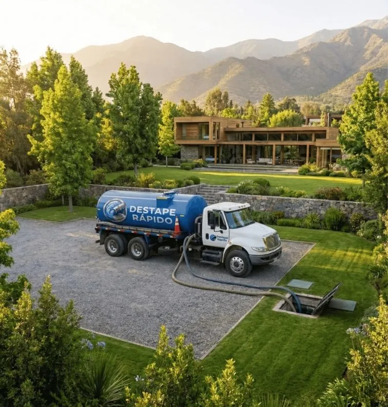 Camión limpiafosas en Chicureo